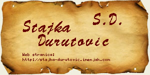 Stajka Durutović vizit kartica